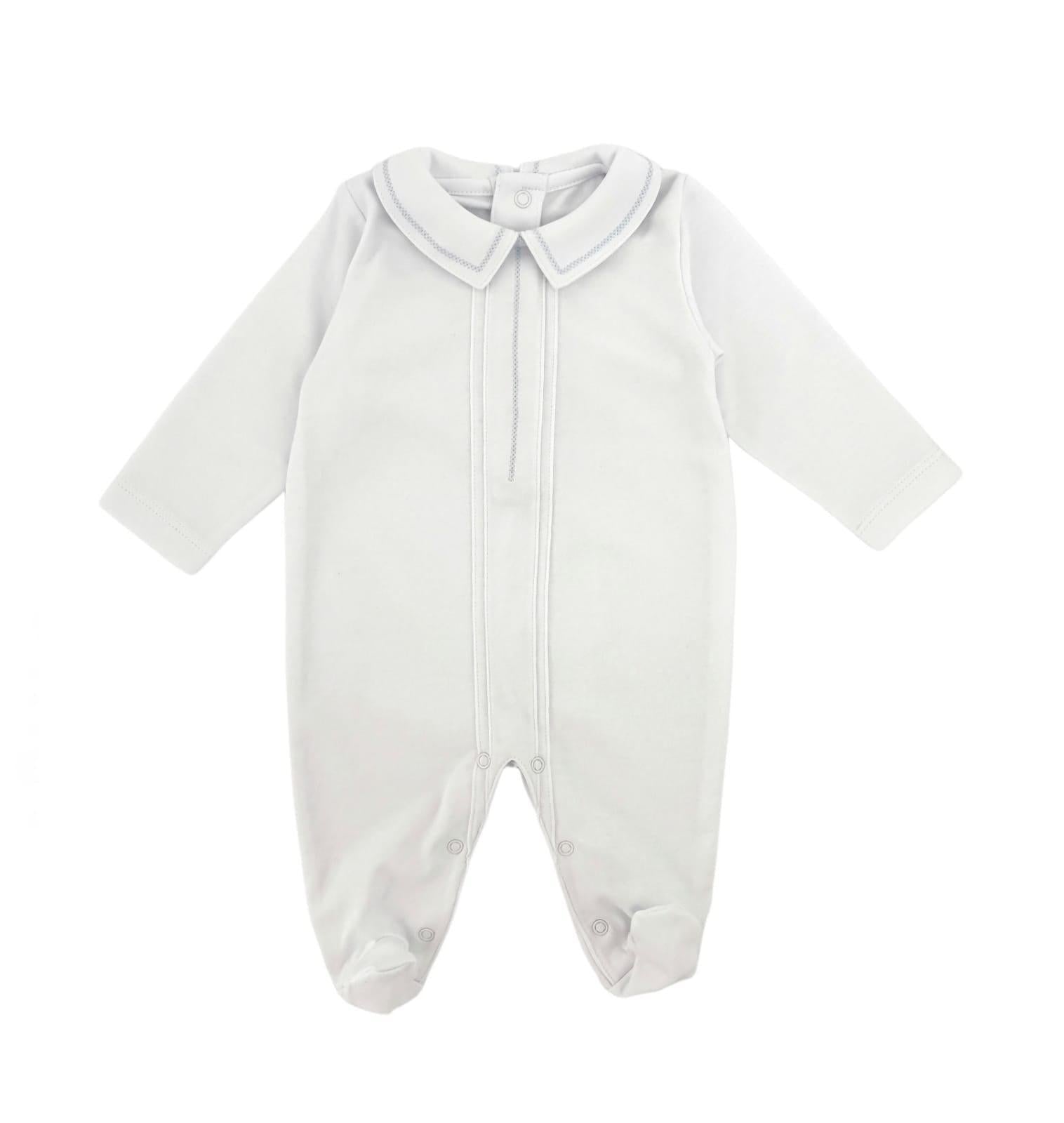 Blue & White Pima Cotton Playsuit